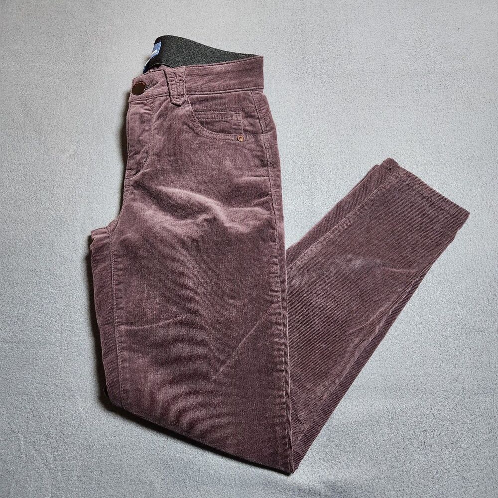 Democracy Ab Solution Corduroy Jeans Women 4P Purple Mid Rise Skinny